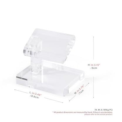 Oirlv Acrylic Jewelry Display Single Watch Stand for Men Acrylic Bracelet Watch Holder for Women (Clear) - color: Transparent YJ12601
