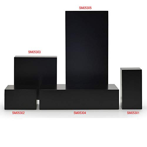 Oirlv Solid Wood Minimalism Style Jewelry Display Stand Showcase Jewelry Organizer Black Square Holder (SM05301) - color: SM05301