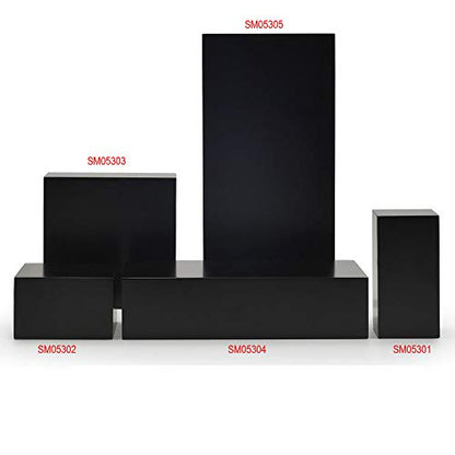 Oirlv Solid Wood Minimalism Style Jewelry Display Stand Showcase Jewelry Organizer Black Square Holder (SM05301) - color: SM05301