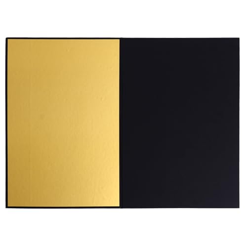 OUNONA Foldable A3 Reflective Board Photography Cardboard Light Diffuser Reflector for Still Life, Cosmetics, and Food Shooting with Black, White, and Gold Surfaces, Portable Studio