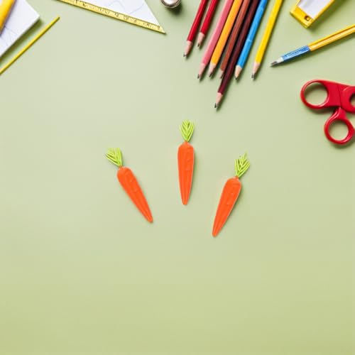 LUOZZY 150pcs Mini Artificial Carrot Decorations Funny Foam Fake Vegetables for Easter Home Kitchen Party DIY Photography Props