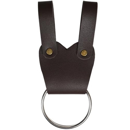Medieval Knight Axe Hatchet Tomahawk Holder Belt Metal Ring Hanger Sword Frog LARP - color: Coffee