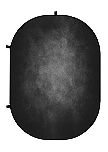 Kate 5x6.5ft(1.5x2m) Collapsible Backdrop Red Black Texture Pop up Backdrops Abstract Reversible Portrait Photography Backgrounds for Photo Video Meeting
