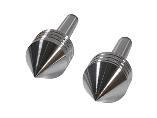 Wood Lathe Carbide Tipped Live Center, 2MT Morse Taper Shank, 8mm Carbide Tip with 60 Degree Point