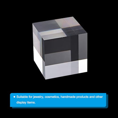 PATIKIL 2"x2"x2" Jewelry Display Riser, Polished Acrylic Cube Display Stand Block Collection Showcase Ring Holder Square, Clear - size: 2" x 2" x 2"