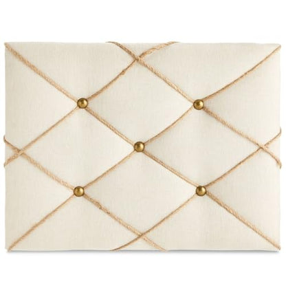 Farmlyn Creek Rectangular Fabric Bulletin Board - Picture Board for Photos - Farmhouse Style & Office Wall Decor - 16 x 12 in, Beige - size: 16 x 12 Inches