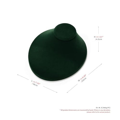 Oirlv Necklace Holder Bust Velvet Jewelry Display Necklace Display for Vendors Display Pendant Display Stand Green - color: Green Velvet