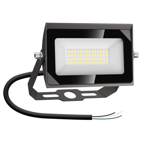 dephen 30W LED Flood Lights Outdoor with Bracket Mount, 3450Lumen 120V Security Lighting, 5000K IP65 Waterproof Wall Pack Floodlight for Garden Yard Patio Porch (UL-Listed) - size: 30W-Bracket Mount