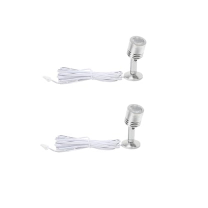 Taysing LED Mini Spotlight Indoor Picture Lights Artwork Lighting Art Lights Without Power Supply 2 Pack (Silver-3000K) - size: Silver-3000K