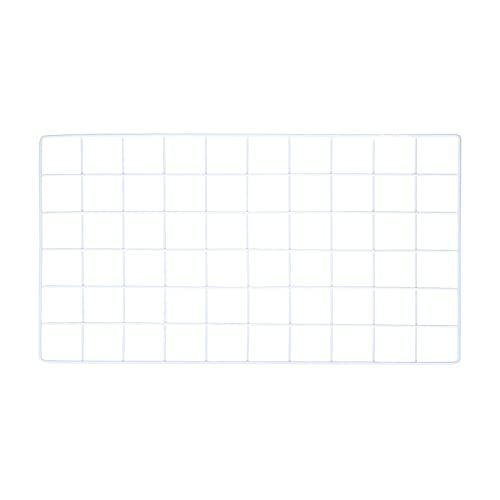 YOKIVE Iron Wire Grid Panel, Decorative Panels Board | Photo Pictures Display Holders Hanging Frame for Home Office (White, 20"x12") - color: White, size: 20"x12"