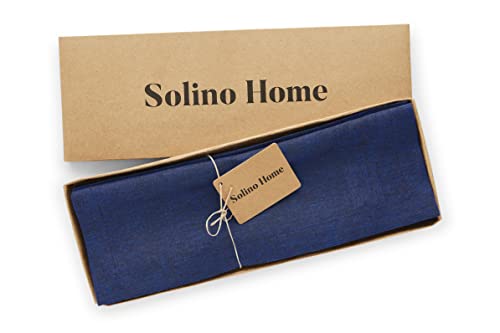 Solino Home Linen Cloth Placemats Set of 4-100% Pure Linen Royal Blue Placemats 14 x 19 Inch - Athena - color: 09: Royal Blue, size: 14" X 19" (Set of 4)