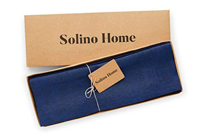 Solino Home Linen Cloth Placemats Set of 4-100% Pure Linen Royal Blue Placemats 14 x 19 Inch - Athena - color: 09: Royal Blue, size: 14" X 19" (Set of 4)