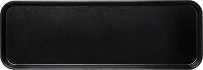 Carlisle FoodService Products Market Tray, Fiberglass Serving Platter for Food, Commercial and Home Use to Serve and Display, 8.75" x 25.5", 12 Count, Ebony