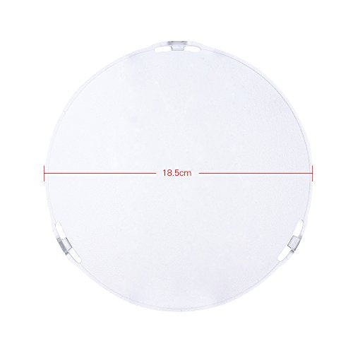 Andoer Photo Studio Portable 18.5cm Frosted-Surface Diffuser Plate for Bowens Mount 7" Standard Reflector Lamp Shade