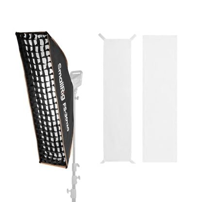 SMALLRIG 12'' x 47'' Quick Release Softbox Bowens FS-30120 with Diffuser/Honeycomb Grid/Bag, Softbox Compatible with SmallRig RC 220 pro, for Bowens Mount COB Lights, for Godox for Neewer -5370 - size: 12"x47"