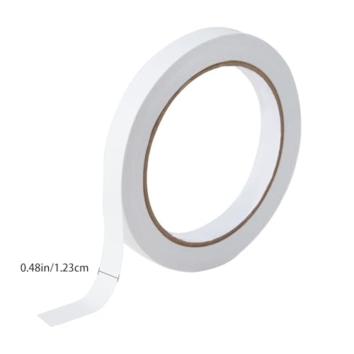 Double Sided Adhesive Sticky Tape for Arts, DIY, Card Making, Crafts, Photography, Scrapbooking, Gift Wrapping, Office School Stationery Supplies, Home Supplies (1/2in (12mm)) - size: 1/2 in