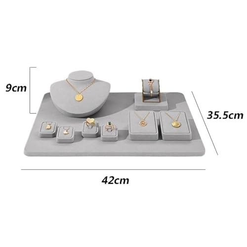Jewelry Towers Microfiber Jewelry Rack Necklace Ring Watch Counter Display Rack Light Luxury Jewelry Display Props