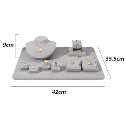 Jewelry Towers Microfiber Jewelry Rack Necklace Ring Watch Counter Display Rack Light Luxury Jewelry Display Props