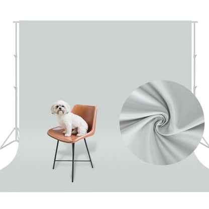 Aimosen 10x10 FT Gray Backdrop Background for Photography Large Photo Backdrop Curtain Drapes, High Density Gray Screen Backdrops for Party Portrait Photoshoot Booth Video Studio - color: Gray