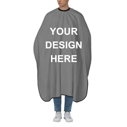 Custom Barber Cape Unisex Salon Hair Cutting Capes Add Your Image Logo Haircut Kit Personalized Stylist Tool - color: Gray