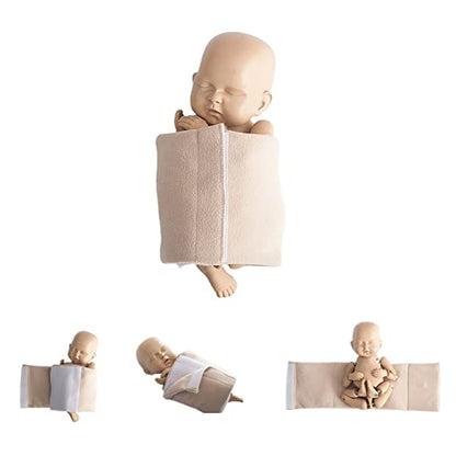 Newborn Baby Photography Props Boys Girls Beanbag Contoured Posing Assistance Wrap Potato Photo Prop Beige