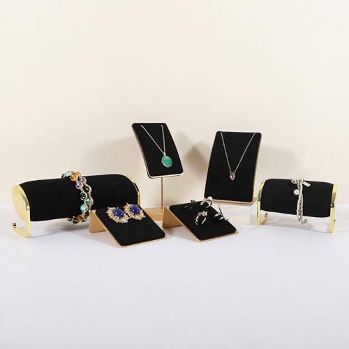 Velvet Earring Display Stand for selling, Small Earrings Storage Board for Jewelry Show, Gold Jewelry studs organizer Holder【Black】 - color: Black