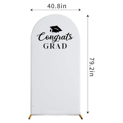 Graduation Decorations 2026，6.6 Ft Graduation Backdrop Kit，Graduation Photo Backdrop for College High School Yard Garden （Include Arch Stand and Cover）