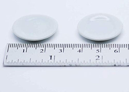 1shopforyou 10 White Round Dish Mini Ceramic Plates Decorative Accents – Small Display Pieces for Home Décor & Craft Styling