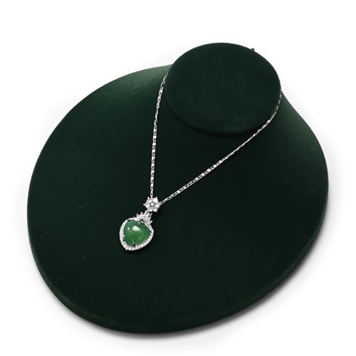 Oirlv Necklace Holder Bust Velvet Jewelry Display Necklace Display for Vendors Display Pendant Display Stand Green - color: Green Velvet