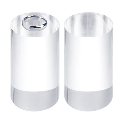 uxcell 2pcs Acrylic Cylinder Display Blocks, 60 x 100 mm/2.4" x 3.9" Clear Jewelry Display Base Polished Cube Riser Stand Display Holder Base for Ring Jewelry Cosmetics Crafts - size: 60 x 100mm