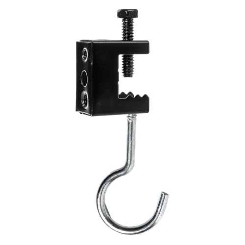 50 Pieces Beam Clamps, 1/4" x 20 Carbon Steel Safety C Clamps with Screws, Heavy Duty Small Thread Rod Clamp for Support J Hooks, Flange, Bridle Rings, Pipe Work