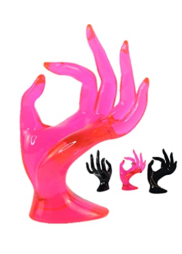 Jewelry Display Holder Bracelet Ring Watch Stand Support Holder Stand (Pink) - color: Pink