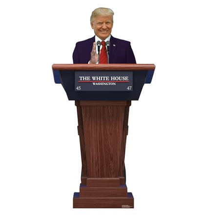 Cardboard People Trump Podium Life Size Cardboard Cutout Standup - 2024 Donald Trump - color: Trump Podium