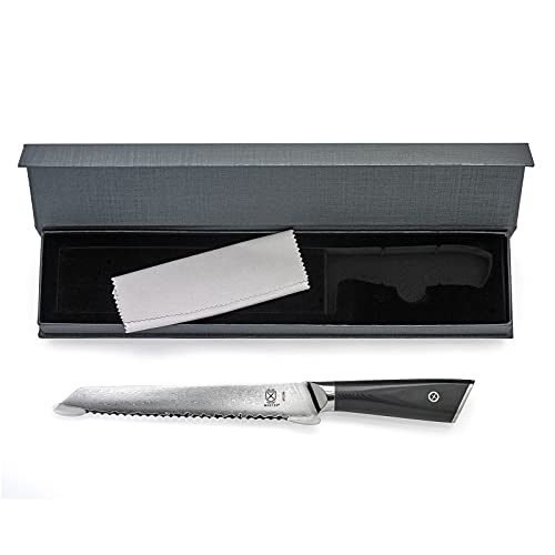 Mercer Culinary M13789 Premium Grade Super Steel, 8-Inch Serrated Bread Knife, G10 Handle - style: Serrated Bread Knife G10 Handle 8 Inch