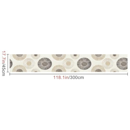 HOMETITUTE Wallpaper Peel and Stick Neutral Beige Geometric Circle Burst Contact Paper Wall Paper Stick 17.7" x 118.1" Self Adhesive Removable Vinyl Wall Covering Bedroom Kitchen Bathroom Home Decor - color: Beige Geometric Circle