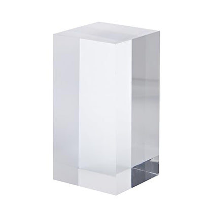 PATIKIL 2"x2"x4" Jewelry Display Riser, Polished Acrylic Cube Display Stand Block Collection Showcase Ring Holder Square, Clear - size: 2" x 2" x 4"