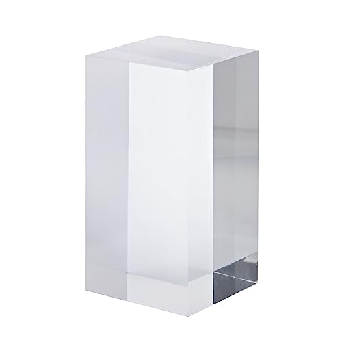 PATIKIL 2"x2"x4" Jewelry Display Riser, Polished Acrylic Cube Display Stand Block Collection Showcase Ring Holder Square, Clear - size: 2" x 2" x 4"