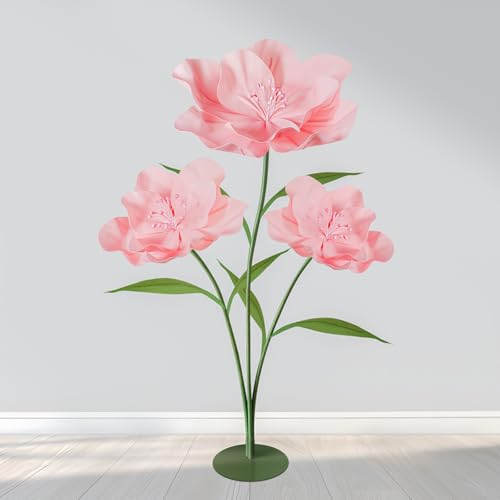 Giant Artificial Flowers for Decoration, 5.6 Ft Waterproof EVA Large Fake Flowers for Wedding Floral Garden Birthday Party Baby Shower Decor Shop Window Display Photography Props, Light Pink - color: Light Pink