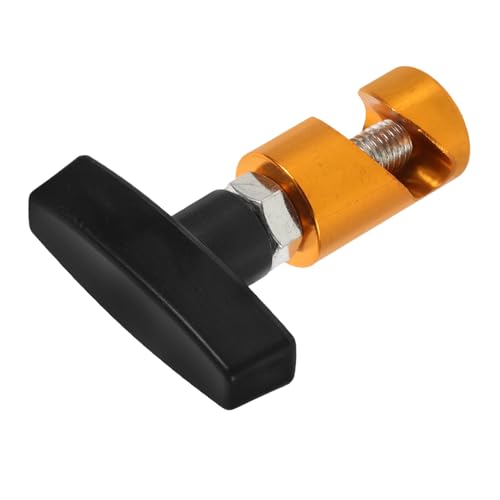 Operitacx Car Hood Lift Support Clamp Tool for Hydraulic Struts and Tailgate Shocks, Anti-slip Gold Hood Prop Rod Fixing Holder Compatible with Automotive Engine Covers and Trunks
