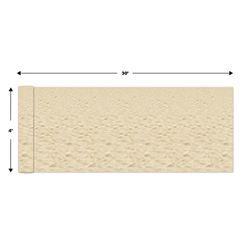 Beistle Printed Plastic Sandy Beach Photo Backdrop Summer Tropical Photography Background for Luau Party - style: Beach