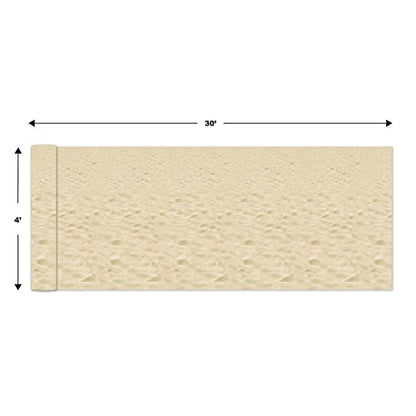 Beistle Printed Plastic Sandy Beach Photo Backdrop Summer Tropical Photography Background for Luau Party - style: Beach