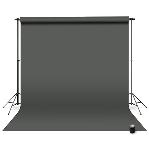 Denny Mfg - Seamless Paper Backdrop for Photoshoot with Free Gaffer Tape – Dark Grey Photography Paper Roll Background with Matte Finish for Studio, Video & Content Creation – (53 in x 36 ft) - color: Dark Gray, size: 53 in x 36 ft