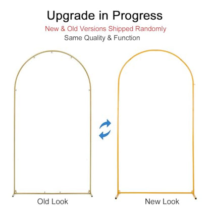 Vincidern 6.6FT Arch Backdrop Stand and Cover Set, Metal Arch Stand with White Cover for Wedding, Party, Baby Showers, Graduation, Birthday, Event Backdrop Decorations - size: 6.6FT Arch with Cover