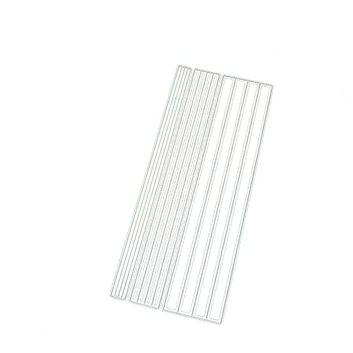 Scrapbooking Die-Cuts, Strips Frame Metal Cutting Dies for Card Making, Paper Craft Punch Template, Background Embossing Stencils, DIY Album Décor (Strip Set-21.3x8.9cm) - color: Strip Set-21.3x8.9cm