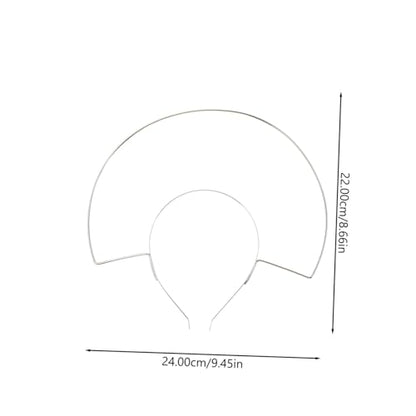 VICASKY DIY Easter Photo Prop Headband White Mary Crown Headdress Simple Structure Party Hair Decor for Beauty Pageants Banquets and Special Occasions