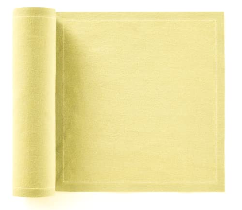 MY DRAP Cotton Luncheon Napkin, Pine Cone, 12 Units per roll - color: Pastel Yellow