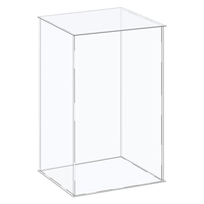 MECCANIXITY Acrylic Display Case Plastic Box Cube Storage Box Clear Assemble Showcase 12.2x10.2x14.1 Inch for Collectibles - size: 12.2x10.2x14.1 Inch