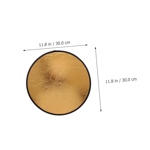 NUOBESTY 2pcs 30cm Photography Light Bounce Board 2-in-1 Gold Silver Collapsible Photo Reflector for Studio and Outdoor Shooting, Portable Lighting Accessories for Photographers