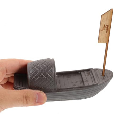 Healifty Decorative Sushi Plate Ornament Miniature Boat Cold Dish Boat Decor Japanese Sashimi Serving Platter for Seafood Presentation and Food Photography