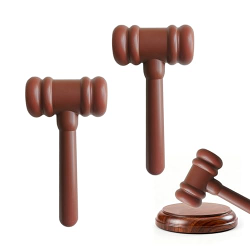 2 Pcs Judge Gavel Multifunctional Cartoon Style Judge Hammer Prop for Role Play, Desk Decor Accessories, Theme Activities